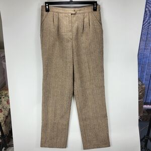 Domino 100% Wool Vintage Trouser Pants Womens 12 Business Casual Work Old Money